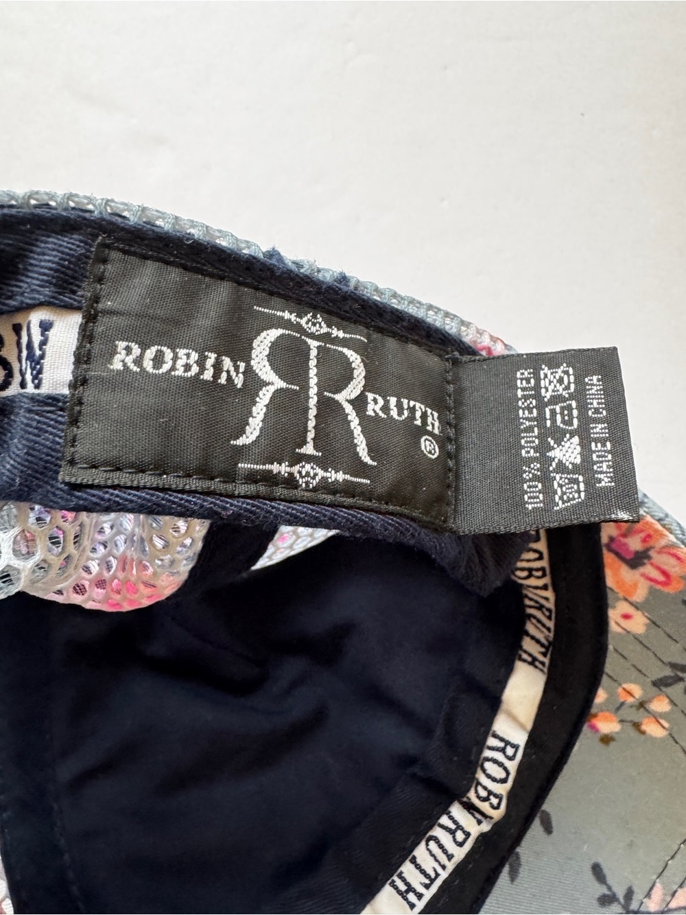 Robin Ruth Baseball Cap HAWAII Mesh Floral Adjustable One Size - Picture 4 of 8